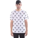 Black And White Sketchy Birds Motif Pattern Men s Sport Mesh Tee View1