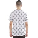 Black And White Sketchy Birds Motif Pattern Men s Sport Mesh Tee View2