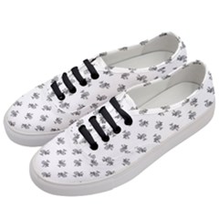 Black And White Sketchy Birds Motif Pattern Women s Classic Low Top Sneakers by dflcprintsclothing