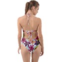 Flower pattern Halter Cut-Out One Piece Swimsuit View2