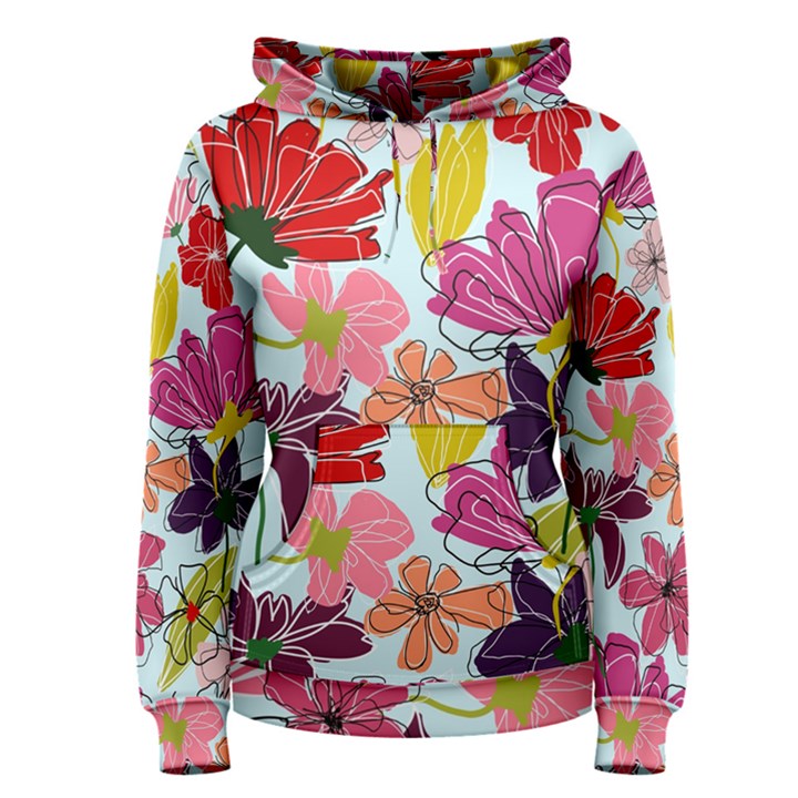 Flower pattern Women s Pullover Hoodie