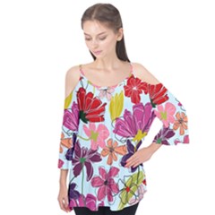 Flower pattern Flutter Tees