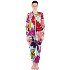 Flower Pattern Onepiece Jumpsuit (ladies)  by Galinka