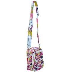 Flower Pattern Shoulder Strap Belt Bag by Galinka