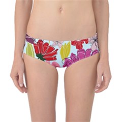 Flower Pattern Classic Bikini Bottoms by Galinka