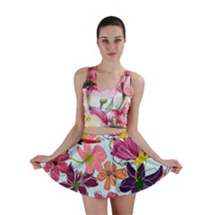 Flower Pattern Mini Skirt by Galinka