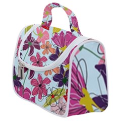 Flower Pattern Satchel Handbag by Galinka