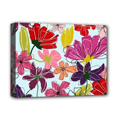 Flower Pattern Deluxe Canvas 16  X 12  (stretched) 