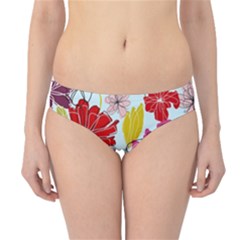 Flower Pattern Hipster Bikini Bottoms by Galinka