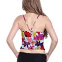 Flower pattern Spaghetti Strap Bra Top View2