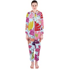 Flower Pattern Hooded Jumpsuit (ladies) 