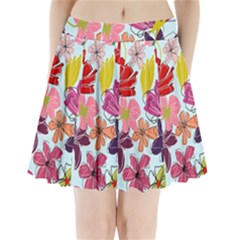 Flower Pattern Pleated Mini Skirt by Galinka