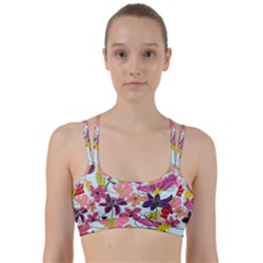 Flower Pattern Line Them Up Sports Bra