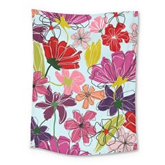 Flower Pattern Medium Tapestry