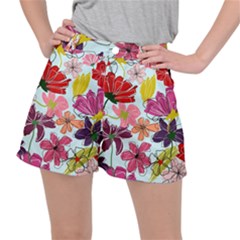 Flower Pattern Ripstop Shorts