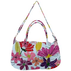 Flower Pattern Removal Strap Handbag