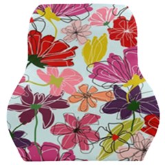 Flower Pattern Car Seat Back Cushion 