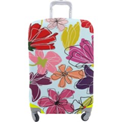 Flower Pattern Luggage Cover (large) by Galinka