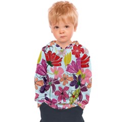 Flower Pattern Kids  Overhead Hoodie