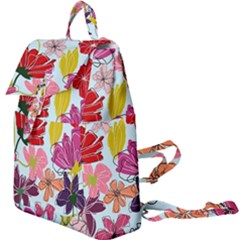 Flower Pattern Buckle Everyday Backpack by Galinka