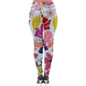 Flower pattern Lightweight Velour Leggings View2