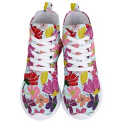 Flower Pattern Women s Lightweight High Top Sneakers