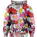 Flower pattern Kids  Zipper Hoodie Without Drawstring View1