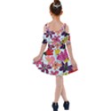 Flower pattern Kids  Shoulder Cutout Chiffon Dress View2