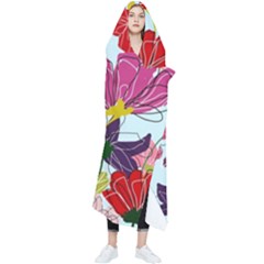 Flower Pattern Wearable Blanket by Galinka