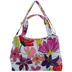 Flower Pattern Double Compartment Shoulder Bag by Galinka