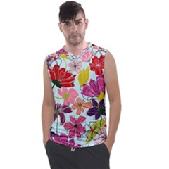 Flower Pattern Men s Regular Tank Top by Galinka