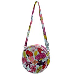 Flower Pattern Crossbody Circle Bag by Galinka