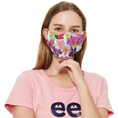 Flower Pattern Fitted Cloth Face Mask (adult)