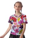 Flower pattern Kids  Front Cut Tee View2