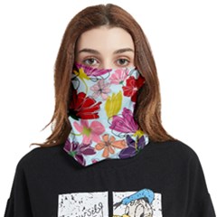 Flower Pattern Face Covering Bandana (two Sides) by Galinka