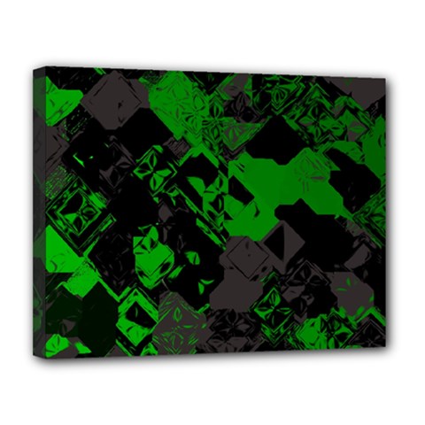 Cyber Camo Canvas 14  X 11  (stretched) by MRNStudios