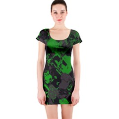 Cyber Camo Short Sleeve Bodycon Dress by MRNStudios