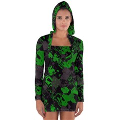 Cyber Camo Long Sleeve Hooded T-shirt by MRNStudios