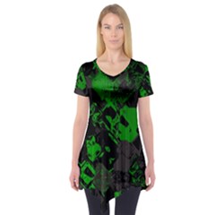 Cyber Camo Short Sleeve Tunic  by MRNStudios