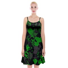 Cyber Camo Spaghetti Strap Velvet Dress by MRNStudios