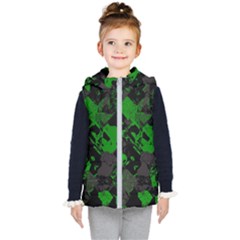 Cyber Camo Kids  Hooded Puffer Vest by MRNStudios