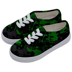 Cyber Camo Kids  Classic Low Top Sneakers by MRNStudios