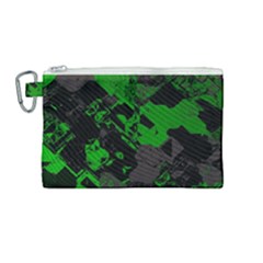 Cyber Camo Canvas Cosmetic Bag (medium) by MRNStudios