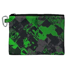 Cyber Camo Canvas Cosmetic Bag (xl) by MRNStudios