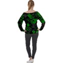 Cyber Camo Off Shoulder Long Sleeve Velour Top View2