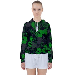 Cyber Camo Women s Tie Up Sweat by MRNStudios