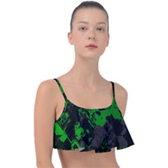 Cyber Camo Frill Bikini Top by MRNStudios