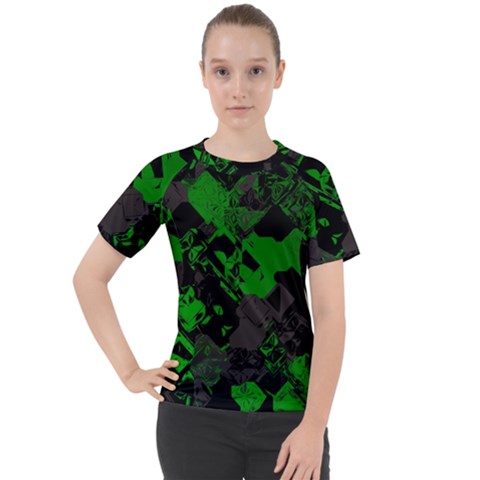 Cyber Camo Women s Sport Raglan Tee by MRNStudios