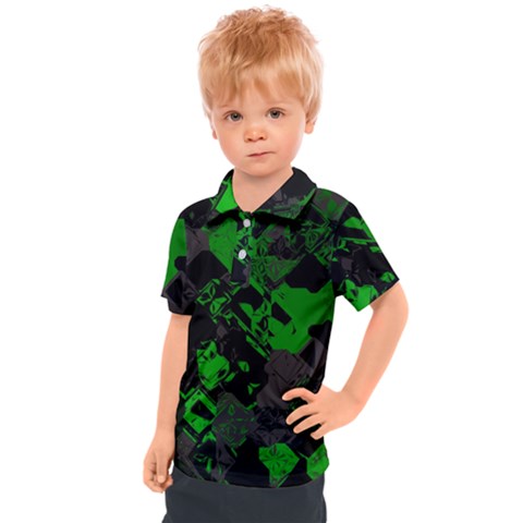 Cyber Camo Kids  Polo Tee by MRNStudios