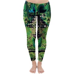 Peacocks And Pyramids Classic Winter Leggings by MRNStudios